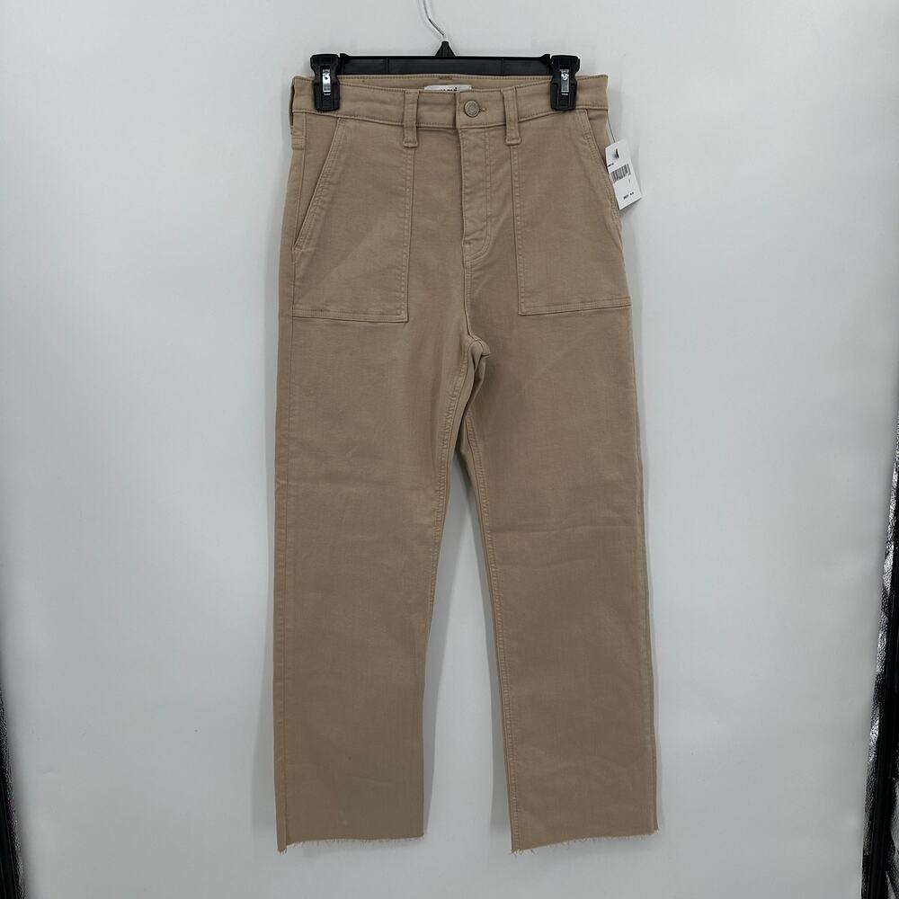 Mavi Shelia Front Pocket Straight Leg Pants in Tan Size 27 NWT
